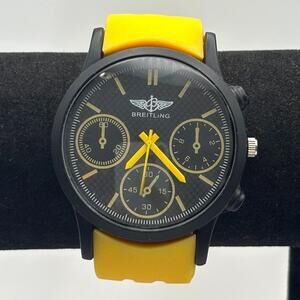 Black & Yellow Breitling Men's Watch